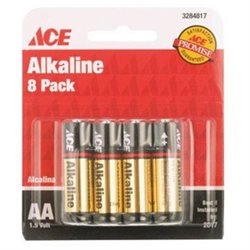 [3284817] 8Pk  AA  Alkaline Batteries Ace Batteries ACE815-8 082901247845