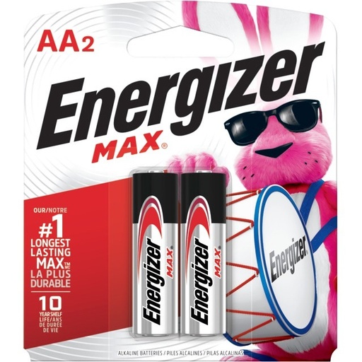 [33316] ENERGIZER Max Plus POWERSEAL 1.5V AA Alkaline Battery, 2-pack