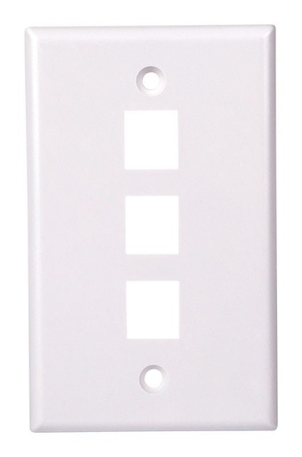 [3417391] Monster Just Hook It up White 3 Gang Plastic Keystone Wall Plate 1 Pk