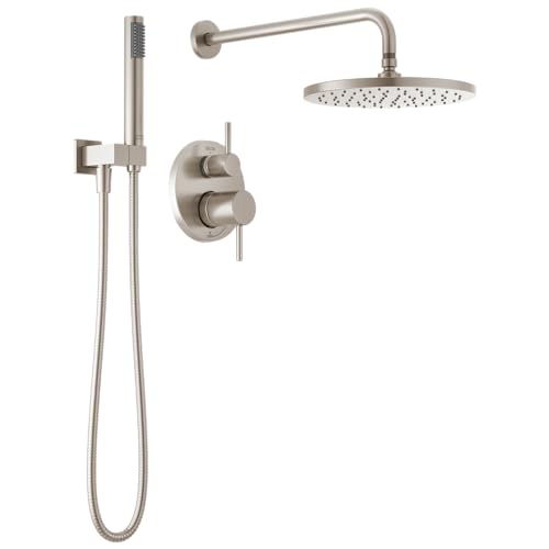 [342702-SP] Delta 342702 Modern Round Non Shared Function Shower System Package with 1.75GPM Single Function Shower Head and Hand Shower - Includes Rough-in