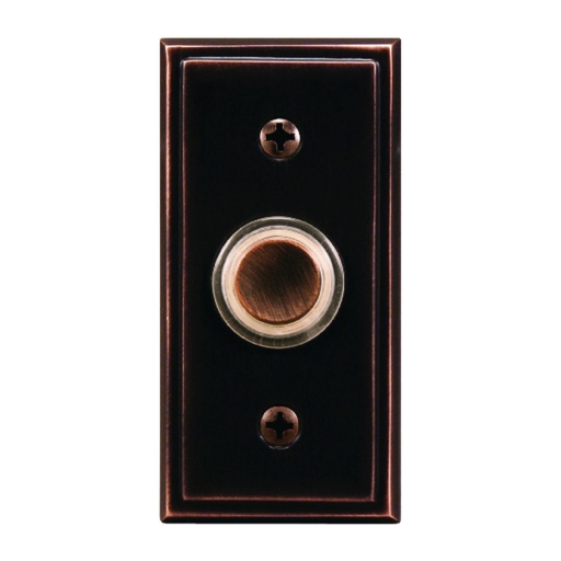 [3494259] Heath Zenith Oil Rubbed Bronze Metal Wired Pushbutton Doorbell
