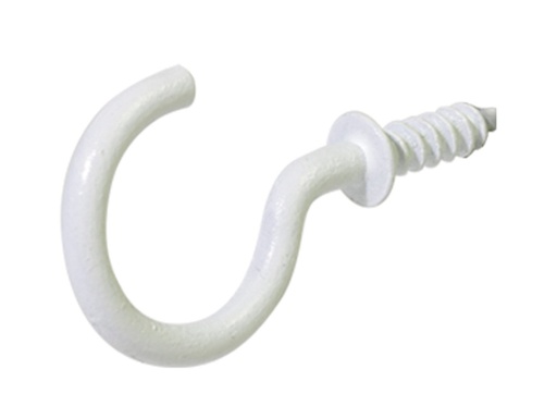 [35252] CUP HOOKS 1-1/4 WHT.  PK30