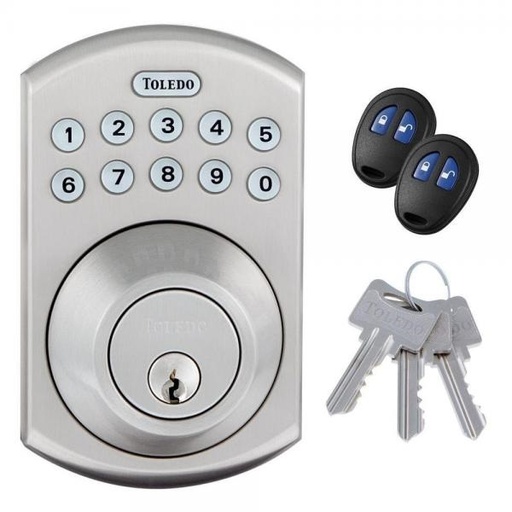 [380008974] Single Cylinder Keyless Electronic Deadbolt with Remote