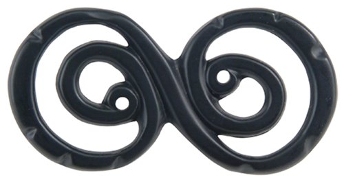 [385005691] Atlas Homewares 103-BL 2-3/4-Inch Signature Scroll Small S-Scroll Knob, Black