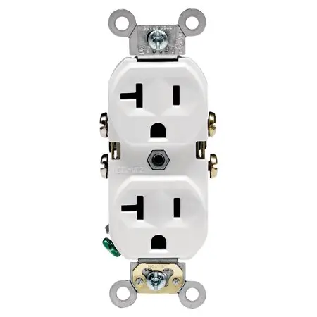 [3895430] Leviton 20 Amps 125 V Duplex White Outlet 5-20R 10 Pk