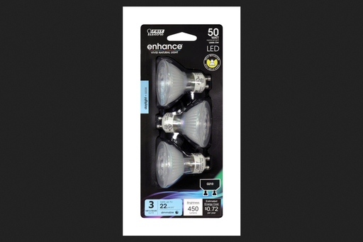 [3919701] Feit Enhance MR16 GU10 LED Bulb Daylight 50 Watt Equivalence 3 Pk