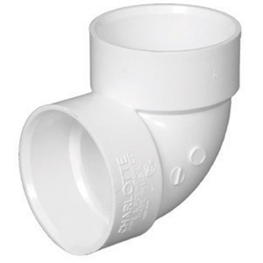 [4002655] Charlotte Pipe Schedule 40 1-1/2 in. Hub X 1-1/2 in. D Hub PVC Elbow 1 Pk