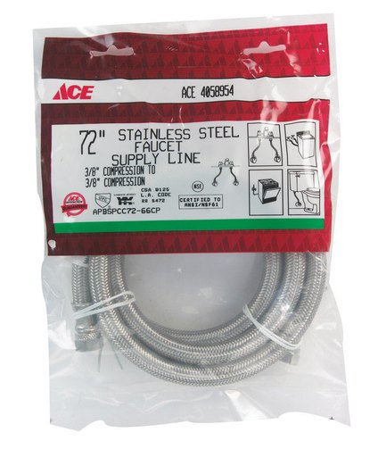 [4058954] Ace 3/8 in. Compression X 3/8 in. D Compression 72 in. Stainless Steel Supply Line