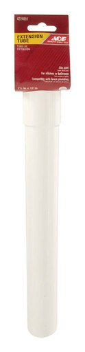 [4224051] Ace 1-1/2 in. D X 12 in. L Polypropylene Extension Tube