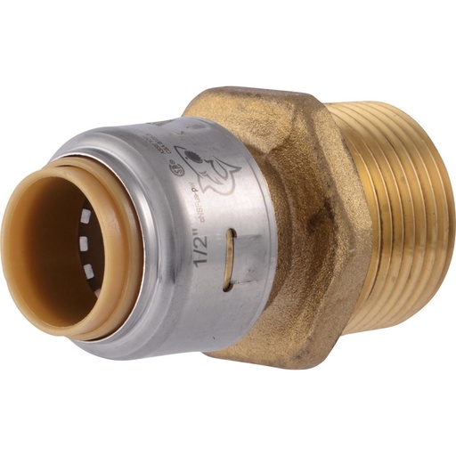 [4320719] SharkBite Push to Connect 1/2 in. Male X 3/4 in. D MPT Brass Connector