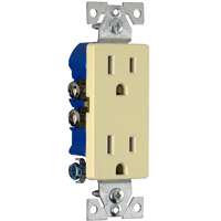 [450008136] Straight Blade Receptacle, 5-15R, 15 a, 125V AC, 2 Pole, 3 Wire, Flush Mount, Single