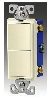 [450009585] SWITCH DBL DECORA WHT 15A 3WAY
