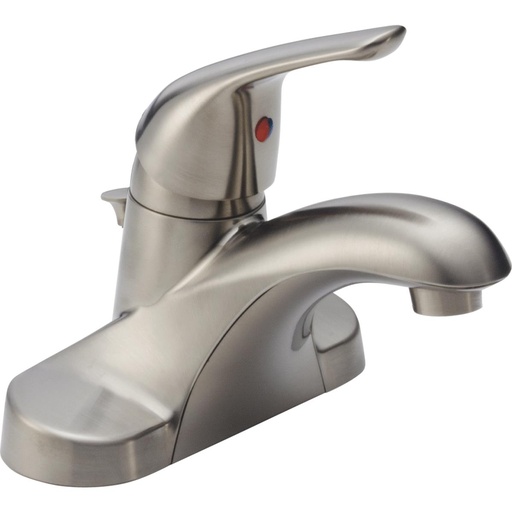 [4559266] Delta Foundations Stainless Steel Traditional Centerset Bathroom Sink Faucet 4 in