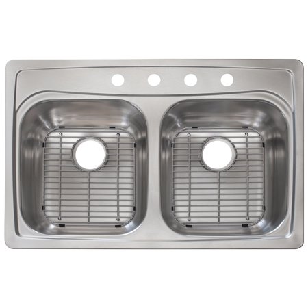[4592960] KTCHN SINK DBL SS W/GRID