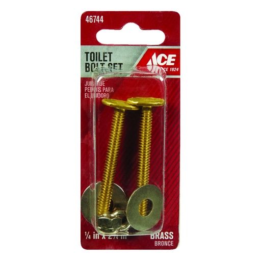 [46744] BOLT SET TOILET 2.25"BRS