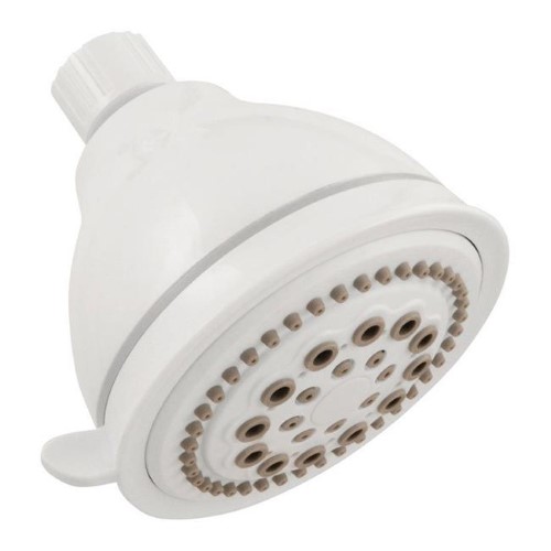 [4705521] Oakbrook Collection White PVC 5 Settings Wallmount Showerhead 1.8 Gpm