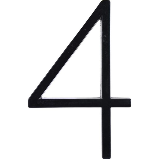 [5028369] Hillman Distinctions 5 in. Black Metal Screw-on Number 4 1 Pc