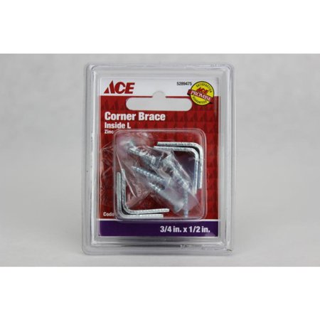 [5289475] CORNER BRACES 3/4" X1/2" ACE ZN