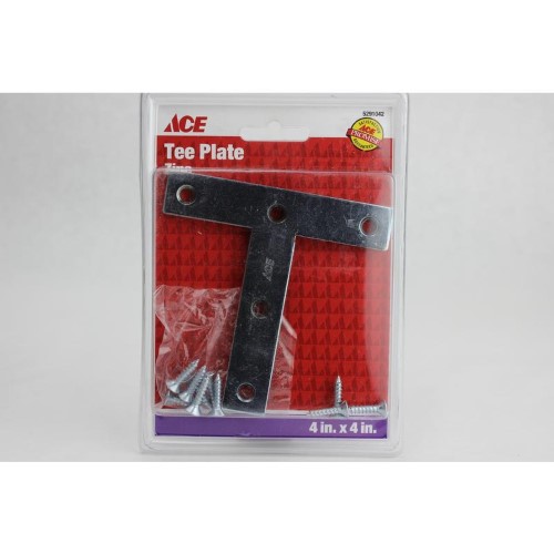 [5291042] 4 X 4  Zinc Tee Mending Plate Ace Mending Plates 5291042 Zinc Steel 082901137849