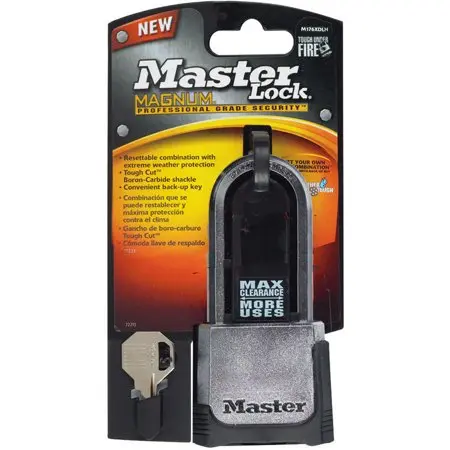 Master Lock Magnum 4-25/64 in. H X 1-13/16 in. W X 2 in. L Steel Ball ...