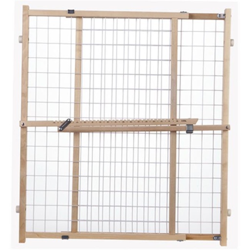 [5604947] North States Gray 32 in. H X 29-1/2-50 in. W Wood Wire Mesh Gate