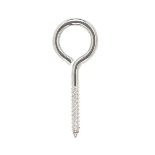[58449] Hampton 3/8 in. X 4-1/2 in. L Stainless Steel Lag Thread Eyebolt