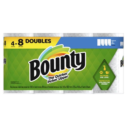 [6034662] White, Select-a-Size Paper Towels (4 Double Rolls)