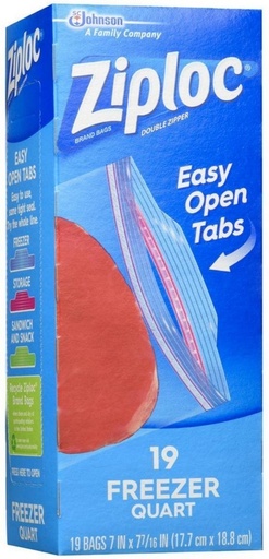 [64412] 00 Freezer Bag, 1 Qt Capacity