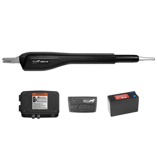 [7006710] Mighty Mule MM571W HD Single Arm Gate OpenerGate Openers 12 V AC/Battery Powered Automatic Gate Open