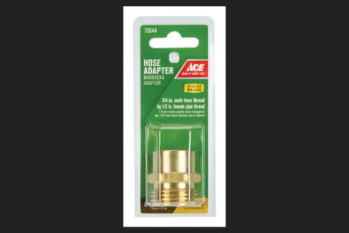 [70544] Ace 3/4 in. MHT X 1/2 in. FPT in. Brass Threaded Male/Female Hose Adapter