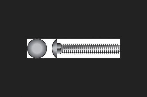 [812527] HILLMAN 1/4 in. X 5 in. L Hot Dipped Galvanized Steel Carriage Bolt 100 Pk