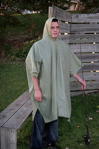 [82002] Boulder Creek Green Vinyl Rain Poncho