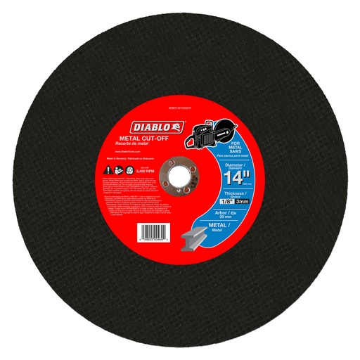 [DBD140125G01F] DIABLO DISCO C/METAL 14"X1/8