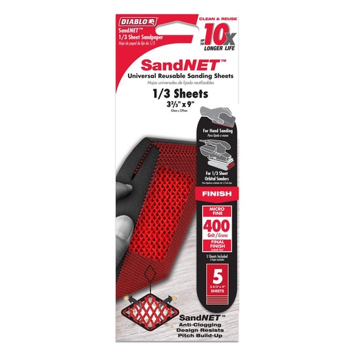 [DNS323400S05G] DB SANDING SHEET 400GR 5PK