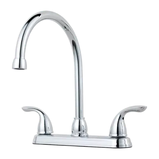 [G1362000] Pfister G136-200 Pfirst Series 1.8 GPM Gooseneck Kitchen Faucet - Includes Escutcheon Polished Chrome Faucet Kitchen Double Handle