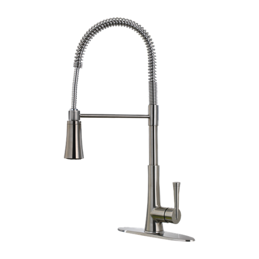 [LG529MCS] Pfister LG529-MC Zuri 1.8 GPM Single Hole Pre-Rinse High-Arc Kitchen Faucet - Includes Escutcheon Stainless Steel Faucet Kitchen Single Handle