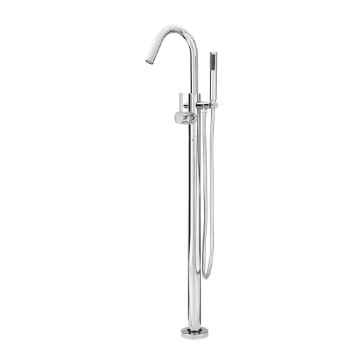 [LG6-1MFC] Pfister LG6-1MF Modern Floor Mounted Tub Filler with Built-in Diverter - Includes Hand Shower Polished Chrome Faucet Tub Filler Single Handle