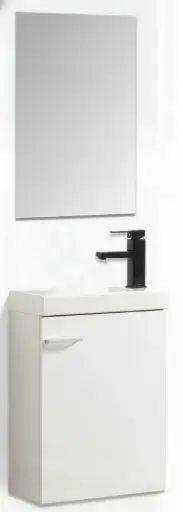 [MF2102] CONJ. VANITY 16" WHITE #MF-2102