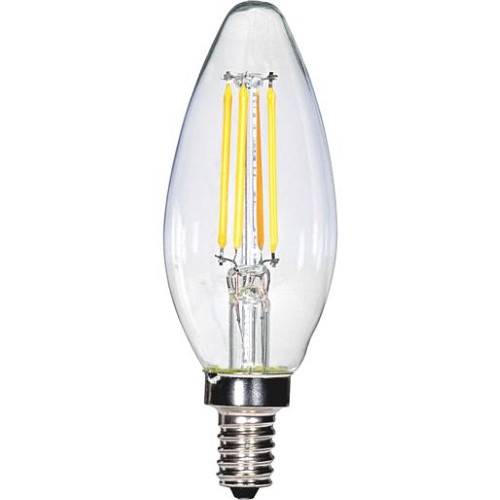 [S8613] Satco 08613 - 3.5W CTC/LED/27K/CL/120V S8613 Candle Tip LED Light Bulb