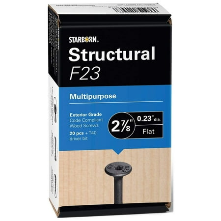 [XF23CL0288] Starborn Structural F23 Multi-Purpose Flat Head Wood Screw