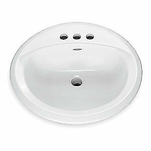 [0491019.020] AMERICAN STANDARD Bathroom Sink, Counter Top,19-1/8 in. L, 0491019.020, White