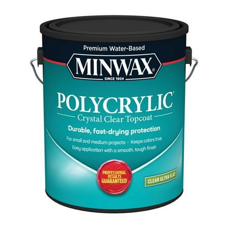 [1026734] Minwax Polycrylic Ultra Flat Clear Water-Based Polycrylic Protective Finish 1 Gal