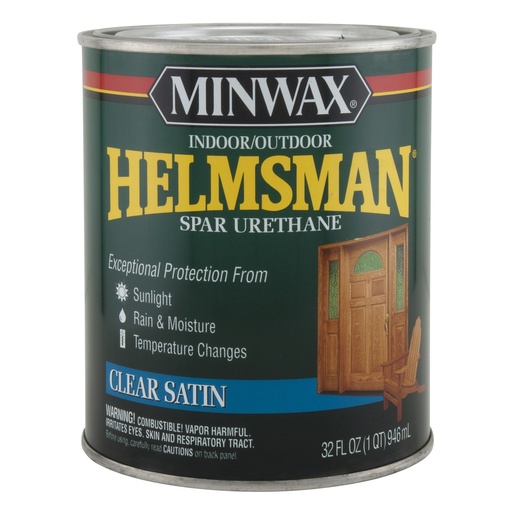 [1060599] Minwax Helmsman Satin Clear Oil-Based Spar Urethane 1 Qt