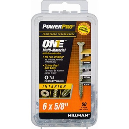 [116702] PPRO ZINC F/H INT SCREW #6X5/8
