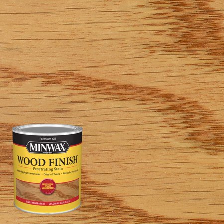 [12373] Minwax Wood Finish Semi-Transparent Colonial Maple Oil-Based Stain 1 Qt.