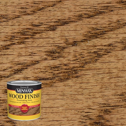 [12374] Minwax Wood Finish Semi-Transparent Special Walnut Oil-Based Wood Stain 0.5 Pt.