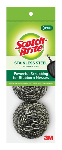 [1439017] SCRUB PAD STAINLESS 3PK