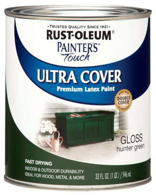 [1513571] Rust-Oleum Painter's Touch Gloss Hunter Green Ultra Cover Paint Exterior and Interior 1 Qt