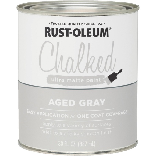 [1804970] Rust-Oleum Chalked Aged Gray 150 Sq. Ft. Coverage Area Chalk Paint 30 Oz.
