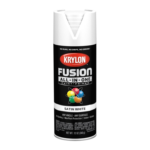 [1909530] Krylon Fusion AllInOne Satin White 2753 Satin White 12 Oz